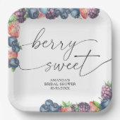 水色の果実 – スイートベリー文字 ペーパープレート (正面)