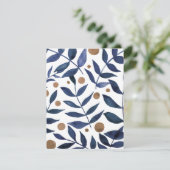 水色の枝と果実 – インジゴとベージュ シーズンカード (スタンド正面)