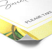 水色の柑橘類 – 愛は甘い取り扱い ポスター (角)