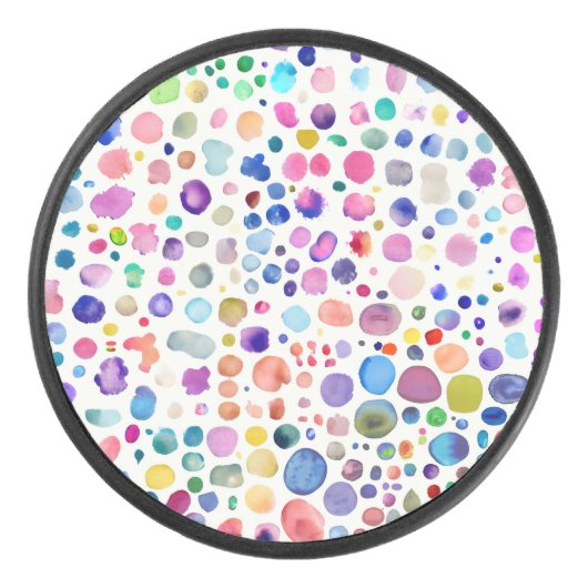 水色の染み アイスホッケーパック (正面)