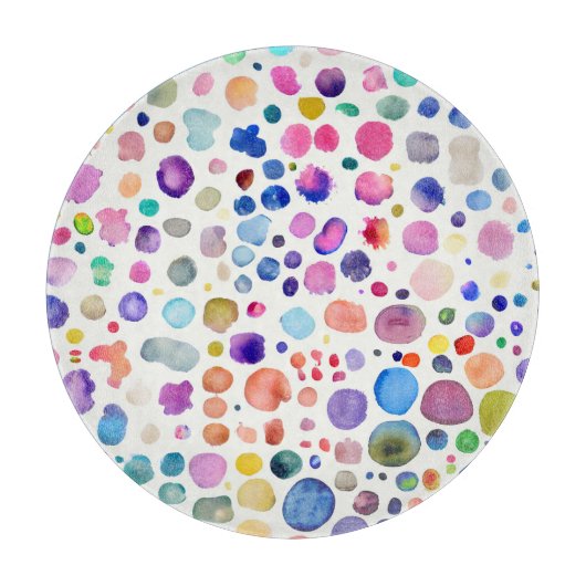 水色の染み カッティングボード (正面)