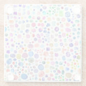 水色の染み ガラスコースター (裏面)