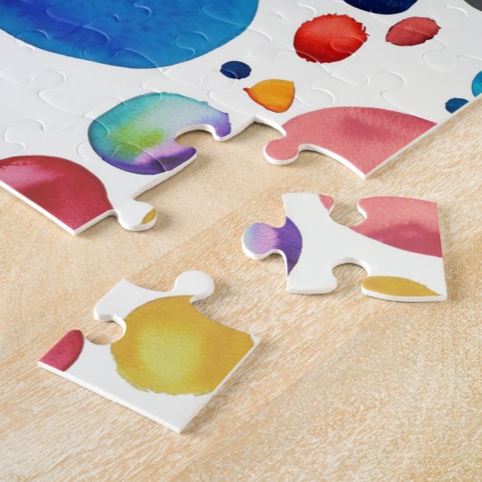 水色の染み ジグソーパズル (側面)