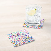 水色の染み スクエアペーパーコースター (インサイチュ)