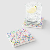 水色の染み ストーンコースター (横)