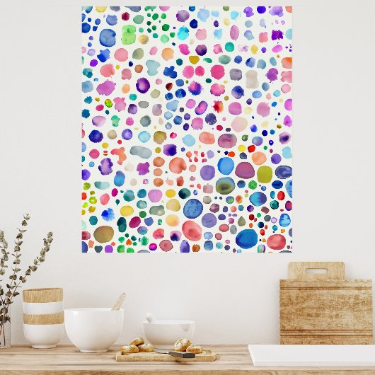 水色の染み ポスター (キッチン)