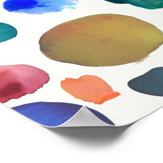 水色の染み ポスター (角)