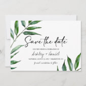 水色の柳離れのカードを保存 セーブザデート (正面)