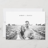 水色の柳離れのカードを保存 セーブザデート (裏面)