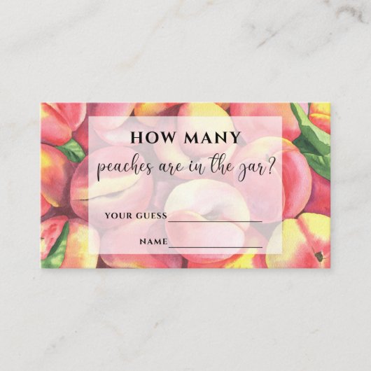 水色の桃の数は瓶の中にある エンクロージャーカード (正面)