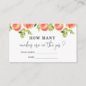 水色の桃は瓶の中にいくつのキャンディーを推測する エンクロージャーカード (正面)