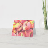 水色の桃 – ありがとう赤ちゃんシャワー サンキューカード (裏面)