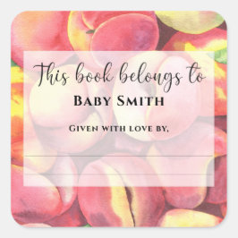 水色の桃 – この本は属している スクエアシール