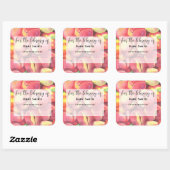 水色の桃 – のライブラリ スクエアシール (シート)