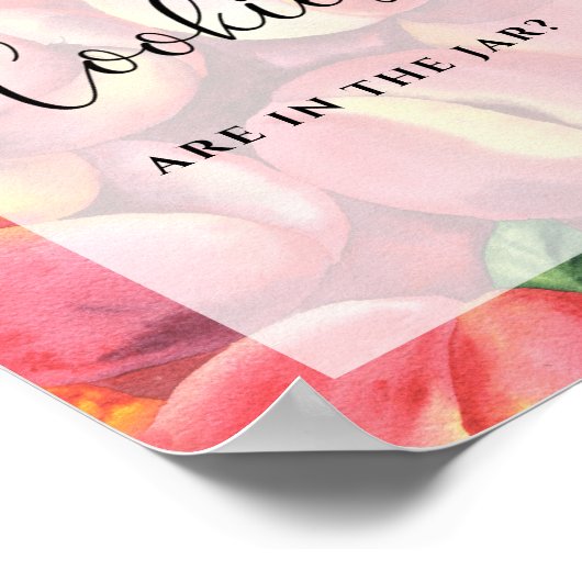 水色の桃 – クッキーの数を推測 ポスター (角)