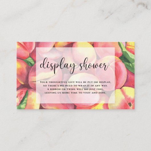 水色の桃 – ディスプレイシャワー エンクロージャーカード (正面)