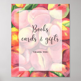 水色の桃 – ブックカードやギフトポスター ポスター