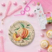 水色の桃 ペーパープレート (パーティー)