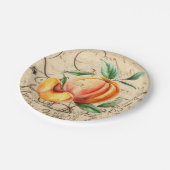 水色の桃 ペーパープレート (アングル)