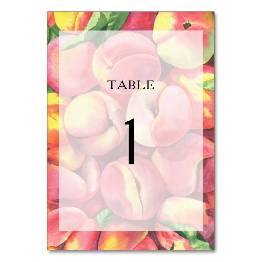 水色の桃 – 結婚のテーブル番号 テーブルナンバー (正面)
