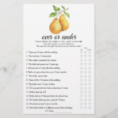 水色の梨のブライダルシャワーオーバーまたはゲーム中 (正面)