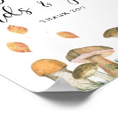 水色の森のキノコ、ブックカードやギフト ポスター (角)