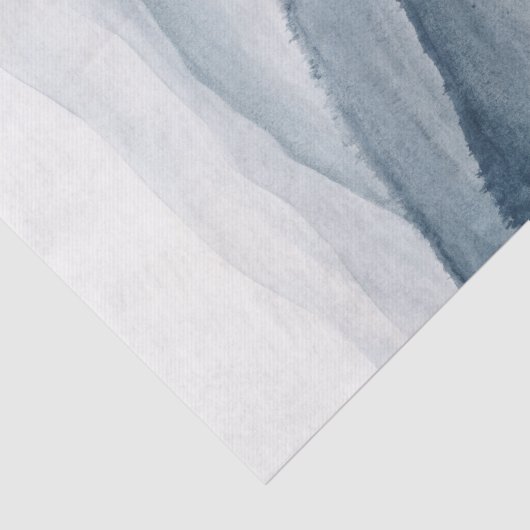 水色の森の木の丘の風景のムーディ 薄葉紙 (詳細)