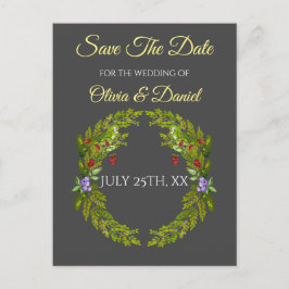 水色の森の果実と結婚キノコの水 ポストカード