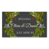 水色の森の果実と結婚キノコの水 マグネット名刺 (正面)