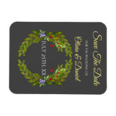 水色の森の果実と結婚キノコの水 マグネット (横)