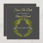 水色の森の果実と結婚キノコの水 招待状 (正面/裏面)