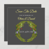 水色の森の果実と結婚キノコの水 招待状 (正面/裏面)