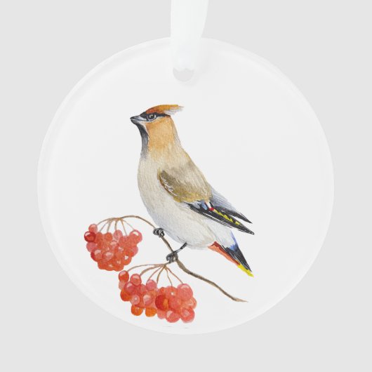 水色の森の鳥の放浪 オーナメント (正面)