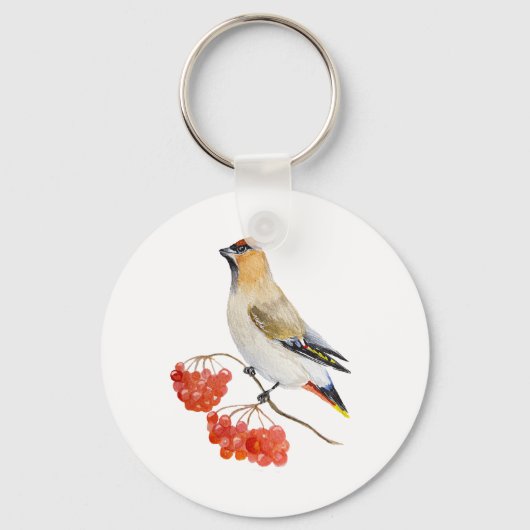 水色の森の鳥の放浪 キーホルダー (正面)