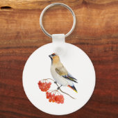 水色の森の鳥の放浪 キーホルダー (正面)