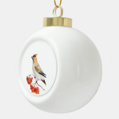 水色の森の鳥の放浪 セラミックボールオーナメント (右)