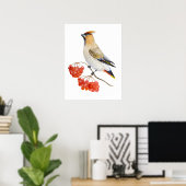 水色の森の鳥の放浪 ポスター (ホームオフィス)