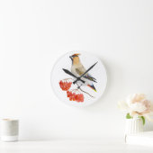 水色の森の鳥の放浪 ラウンド壁時計 (ホーム)