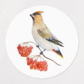 水色の森の鳥の放浪 ラベル (デザイン1)