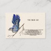 水色の森の鳥ブルージェイ 名刺 (正面)