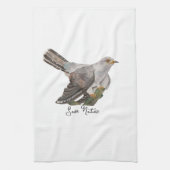 水色の森林鳥 キッチンタオル (縦)