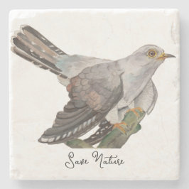 水色の森林鳥 ストーンコースター