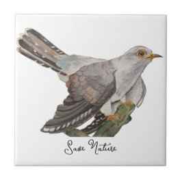 水色の森林鳥 タイル