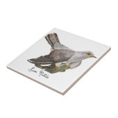 水色の森林鳥 タイル (側面)