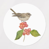 水色の森林鳥 ラベル (デザイン2)