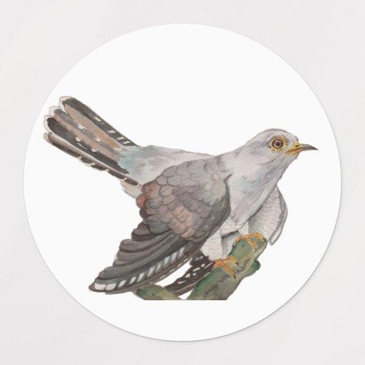 水色の森林鳥 ラベル (デザイン1)