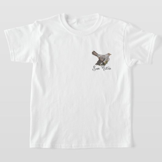 水色の森林鳥 Tシャツ (レイダウン)