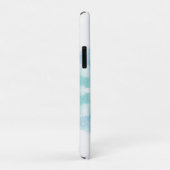 水色の水彩画が施されたホワイトフォンケース Case-Mate iPhoneケース (裏面/右)