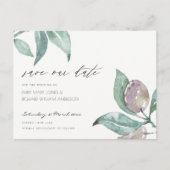 水色の水色の紅葉オリーブデートを保存 案内ポストカード (正面)