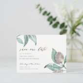 水色の水色の紅葉オリーブデートを保存 案内ポストカード (スタンド正面)